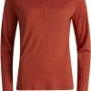 Lundhags Fulu Merino Henley Women, R&oslash;d -Campingtøj Butik lundhags fulu merino henley women brick 3 1