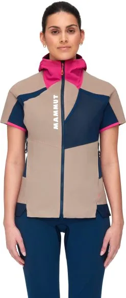 Mammut Aenergy IN Hybrid Vest Med H&aelig;tte Damer, Hvid/bl&aring;