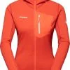 Mammut Aenergy Light Mellemlagsjakke Med H&aelig;tte Damer, Gr&aring; -Campingtøj Butik mammut aenergy light midlayer hooded jacket women hot red blood red 1