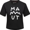 Mammut Massone Cropped Lettering T-Shirt Women, Sort