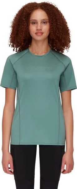Mammut Selun Logo FL T-Shirt Women, Gr&oslash;n