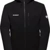 Mammut Ultimate Comfort SO H&aelig;ttekl&aelig;dte Jakke Herrer, Bl&aring; -Campingtøj Butik mammut ultimate comfort so hooded jacket men black 8
