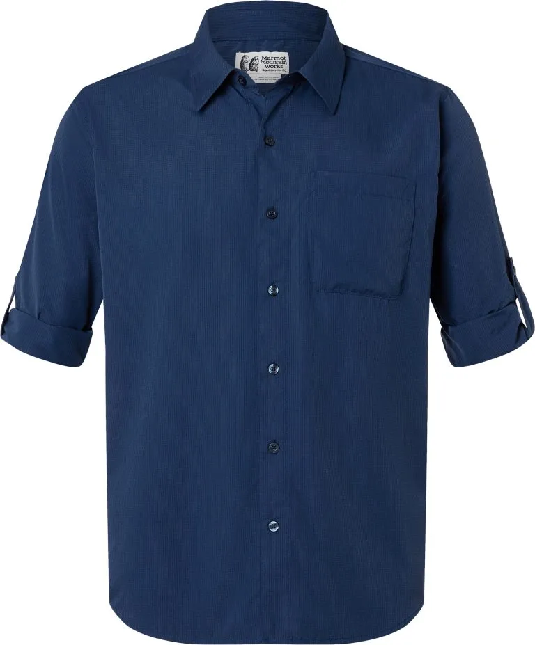 Marmot Aerobora LS Shirt Men, Blå 3 Marmot Aerobora LS Shirt Men, Blå