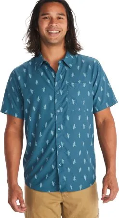 Marmot Aerobora Novelty SS Shirt Men, Beige/gr&oslash;n