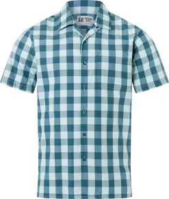 Marmot Muir Camp Novelty SS Shirt Men, Petroleumsgr&oslash;n/hvid