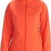 Marmot Novus LT Hybrid H&aelig;ttetr&oslash;je Damer, Orange -Campingtøj Butik marmot novus lt hybrid hoody women red sun 6