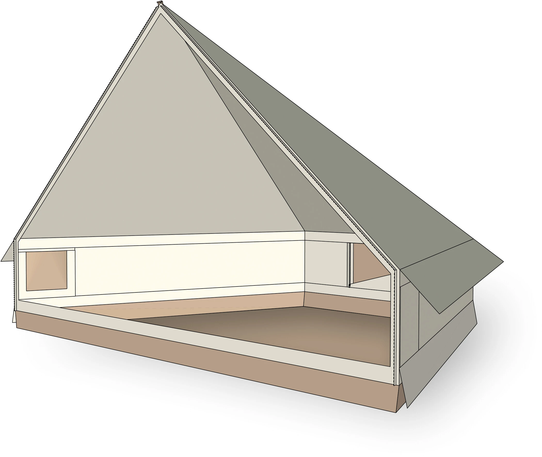 Nordisk Midgard Annex Small Apsis-forbindelse Lille, Beige 3 Nordisk Midgard Annex Small Apsis-forbindelse Lille, Beige