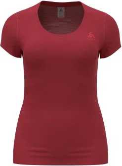 Odlo Active F-Dry Light Eco Kort&aelig;rmet Tr&oslash;je Med Crew-hals Damer, R&oslash;d