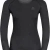 Odlo Active F-Dry Light Plus Top Crew Neck L/S Damer, Sort -Campingtøj Butik odlo active f dry light eco top crew neck l s women black 4