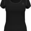 Odlo Active F-Dry Light Plus Top Crew Neck S / S Damer, Sort -Campingtøj Butik odlo active f dry light eco top crew neck s s women black 2