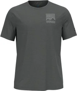 Odlo Ascent 365 Linear Kort&aelig;rmet Tr&oslash;je Med Crew-hals Herrer, Sort