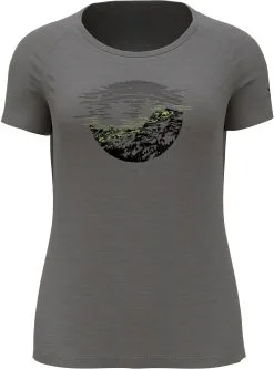 Odlo Ascent PW 130 Sunrise T-shirt Med Crew-hals Damer, Gr&aring;