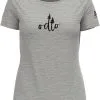 Odlo Ascent PW 130 Trees T-shirt Med Crew-hals Damer -Campingtøj Butik odlo ascent pw 130 trees crew neck t shirt women grey melange 2