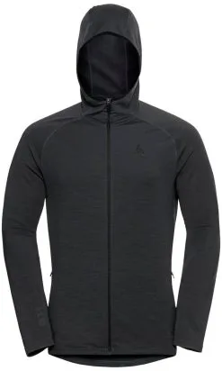 Odlo Ascent PW 220 Midlayer H&aelig;ttetr&oslash;je Med Fuld Lynl&aring;s Herrer, Gr&aring;