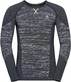 Odlo Blackcomb Plus Top Crew Neck L/S Herrer, Petroleumsgr&oslash;n/sort