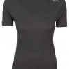 Odlo Cubic T-shirt Damer, Gr&aring; -Campingtøj Butik odlo cubic shirt s s crew neck women ebony grey black 5