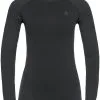 Odlo Performance Warm Plus Top Crew Neck L/S Damer, Sort -Campingtøj Butik odlo performance warm eco top crew neck l s women black new odlo graphite grey 2