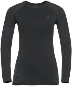 Odlo Performance Warm Plus Top Crew Neck L/S Damer, Sort