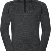 Odlo Sesvenna Midlayer Halfzip Herrer, Sort 1 Odlo Sesvenna Midlayer Halfzip Herrer, Sort -Campingtøj Butik odlo sesvenna midlayer halfzip men black melange 2