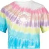 O'Neill O'Neill Wow Cropped T-shirt Damer, Hvid/violet -Campingtøj Butik oneill wow cropped t shirt women blue tie dye 4
