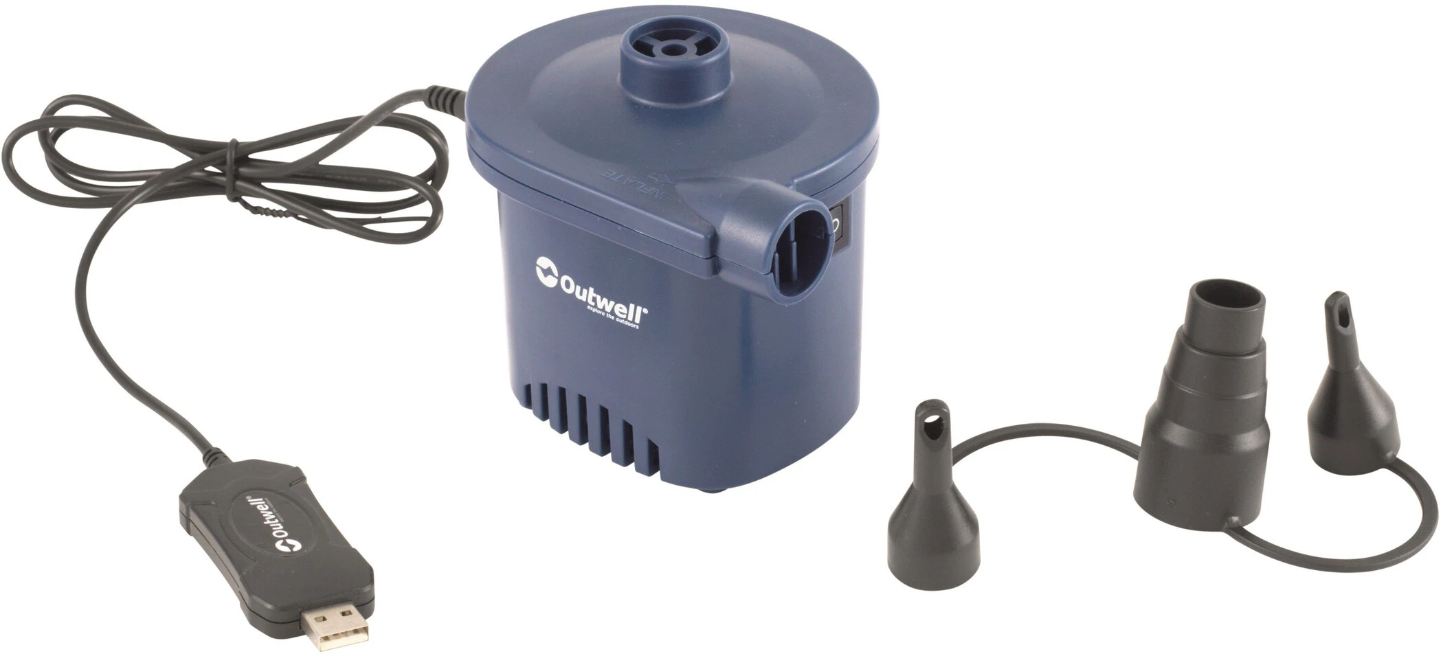 Outwell Vindpumpe Med USB, Blå 3 Outwell Vindpumpe Med USB, Blå