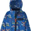 Patagonia Baggies Jacket Kids, Bl&aring;/farverig -Campingtøj Butik patagonia baggies jacket kids happy jam bayou blue 1