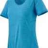 Patagonia Capilene Cool Lightweight Cykeltr&oslash;je Damer, Bl&aring; -Campingtøj Butik patagonia capilene cool lightweight shirt women joya blue dark joya blue x dye 1 2