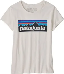 Patagonia P-6 Logo Regenerative Organic Certified T-Shirt Girls, Hvid