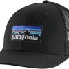 Patagonia P-6 Logo Kasket, Sort -Campingtøj Butik patagonia p 6 logo trucker hat black 5