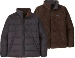 Patagonia Silent Down Vendbar Jakke Herrer, Bl&aring;/hvid