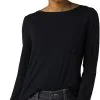 Prana Foundation LS Crew T-shirt Damer, Grå 1 Prana Foundation LS Crew T-shirt Damer, Grå -Campingtøj Butik prana foundation ls crew t shirt women black 2