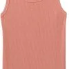 Prana Foundation Rib Tanktop Damer, R&oslash;d -Campingtøj Butik prana foundation rib tank top women cloud blush heather 4
