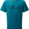 Rab Stance Logo Kort&aelig;rmet T-shirt Herrer, Turkis -Campingtøj Butik rab stance logo ss tee men azure 2