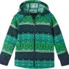 Reima Northern Fleecetr&oslash;je Unge, Gr&oslash;n/bl&aring; -Campingtøj Butik reima northern fleece sweater youth cat eye green 8