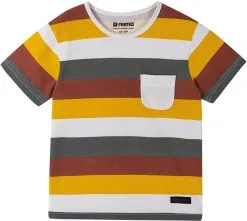 Reima Siemenkota T-shirt B&oslash;rn, Gr&aring;/gul