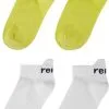 Reima Vipellys Sokker B&oslash;rn, Gul/hvid -Campingtøj Butik reima vipellys socks kids lemon yellow 2
