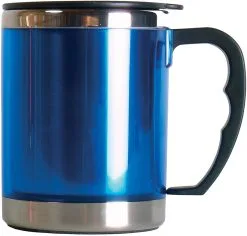 Basic Nature Rustfri St&aring;l Termisk Kop 420 Ml, Bl&aring;