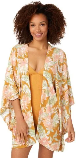 Rip Curl Always Summer Kimono Women, Brun/gr&oslash;n