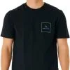 Rip Curl Corp Icon SS Shirt Men, Gr&oslash;n -Campingtøj Butik rip curl corp icon ss shirt men black 4 1