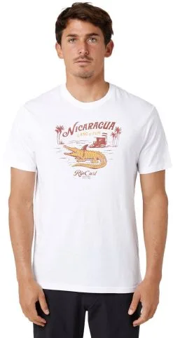 Rip Curl Desti Animals SS Shirt Men, Hvid