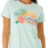 Rip Curl Low Tide Standard Tee Women, Gr&oslash;n -Campingtøj Butik rip curl low tide standard tee women mint 4