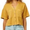 Rip Curl Premium Linen Shirt Women, Gul