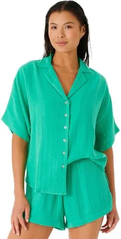 Rip Curl Premium Surf SS Shirt Women, Gr&oslash;n