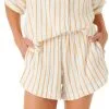 Rip Curl Premium Surf Stripe Shorts Women, Beige/gul 1 Rip Curl Premium Surf Stripe Shorts Women, Beige/gul -Campingtøj Butik rip curl premium surf stripe shorts women gold 4