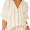 Rip Curl Premium Surf Stripe SS Shirt Women, Beige/gul 1 Rip Curl Premium Surf Stripe SS Shirt Women, Beige/gul -Campingtøj Butik rip curl premium surf stripe ss shirts women gold 5