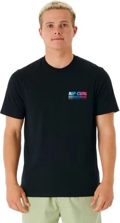 Rip Curl Surf Revival Decal SS Shirt Men, Sort