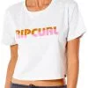 Rip Curl Vaporcool Crop-trøje Damer, Hvid 2 Rip Curl Vaporcool Crop-trøje Damer, Hvid -Campingtøj Butik rip curl vaporcool crop shirt women light grey heat 3
