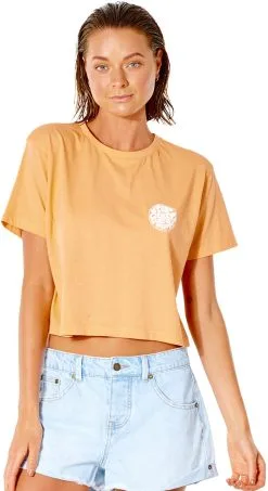 Rip Curl Wettie Icon II Crop-tr&oslash;je Damer, Guld