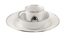 Robens Tongass Emaljes&aelig;t Enkelt, Hvid