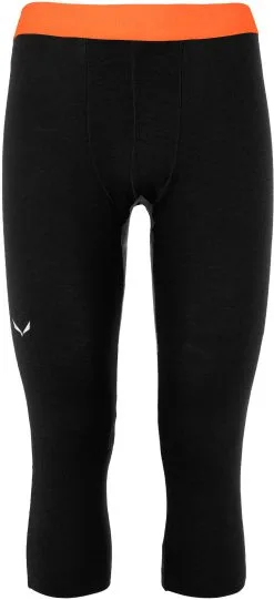 SALEWA Cristallo Warm Alpine Merino Responsive 3/4 Str&oslash;mpebukser Herrer, Sort